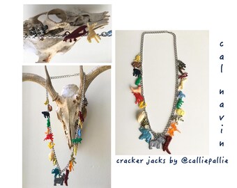 Cracker Jack Necklace Vintage Collectable Charms 1920's - 1950's Fashion Accessory