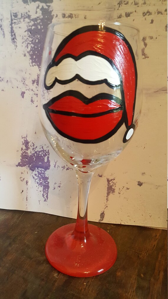 Christmas wineglass