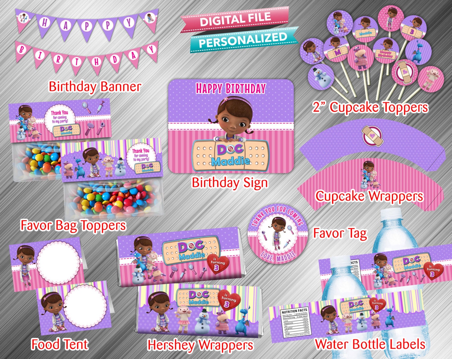 Doc Mcstuffin Printable Party Package