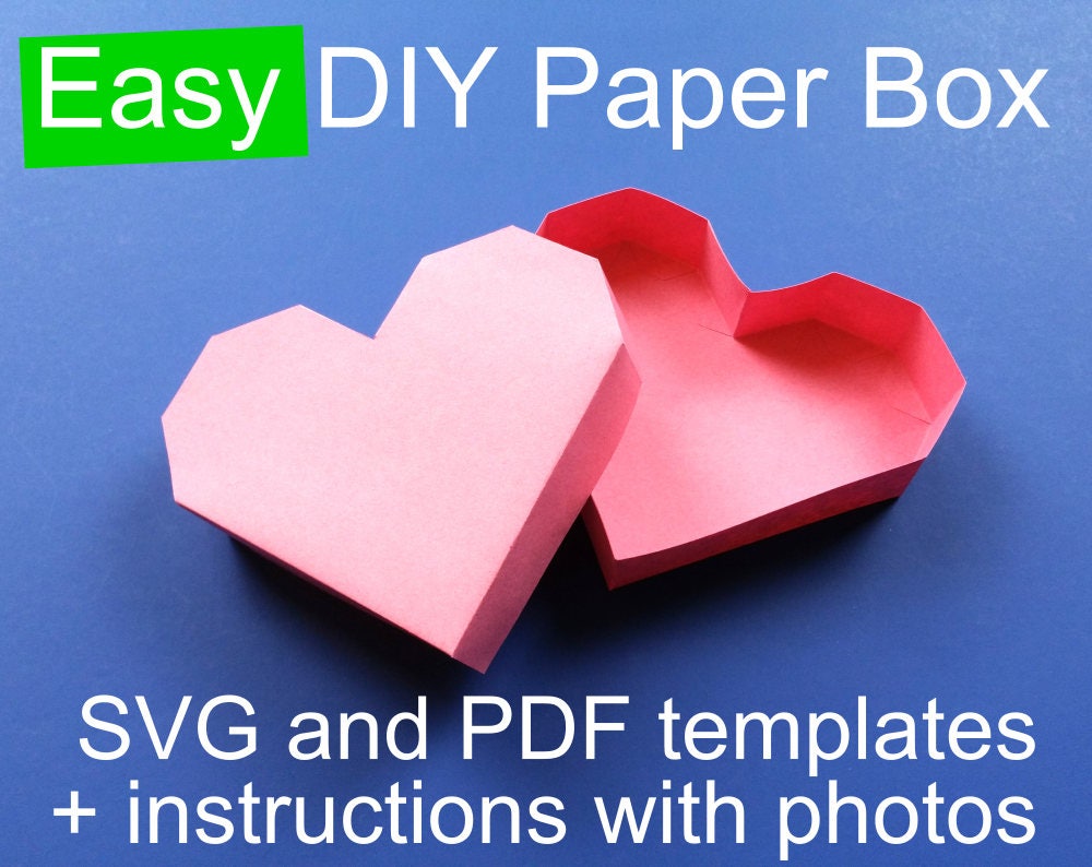 <strong>Heart Box template</strong> Archives - Inkspired Treasures 3d paper heart box template