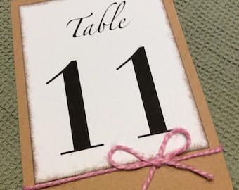 Rustic Table Number (4 pieces)