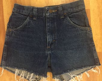 High Waisted vintage Denim Shorts Wrangler high-waisted cut off blue shorts 90s mom short XXS 23 jeans Sale highwaisted shorts kids shorts