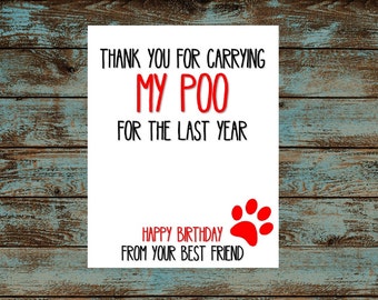 Birthday card from the Dog Humour funny
