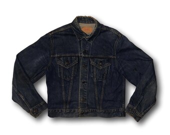 Vintage LEVI'S Type III 3 70505-0217 Big E Denim Jean Jacket Sz 42 Made in USA