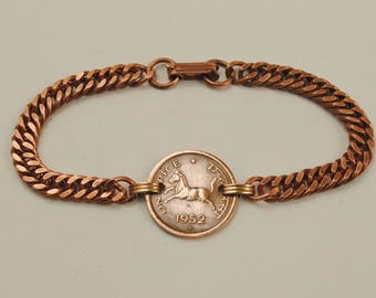 India Coin Bracelet 1952 Prancing Horse