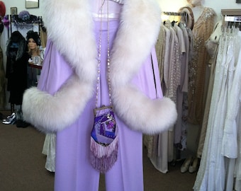 Vintage Hollywood faux fur capelet