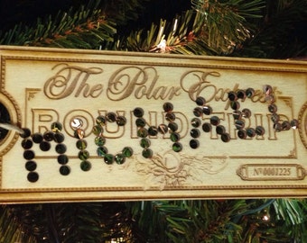 Polar Express Ticket Personalized Christmas Ornament