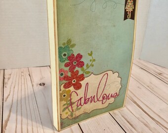 Handmade Vintage Scrapbook Mini Album - Fabulous