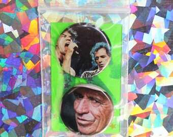 Mick Jagger / Keith Richards Button Set