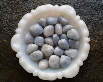 Blue Calcite -Tumbled Stone- Medium
