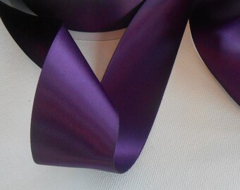 50 Yards of Double Faced Plum Satin Ribbon / DIY Satin Ribbon / Crafting Ribbon / DIY Wedding Plum Satin Ribbon / Hair Bow Ribbon / Wedding