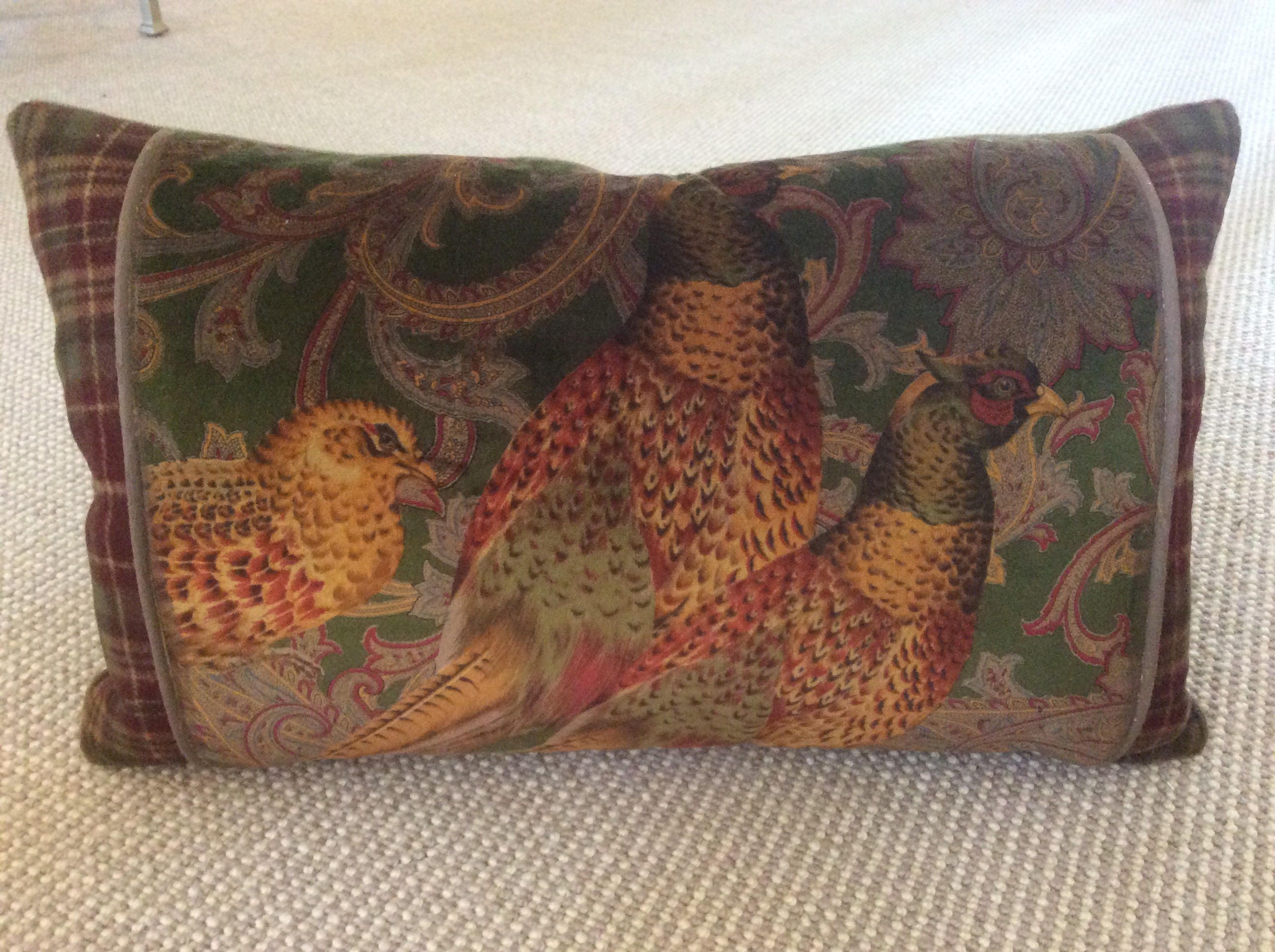 Ralph Lauren Pillow Cover in Green Gold Rust Hunting Manor