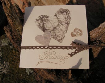 Holder, original, "card" ivory and taupe