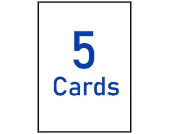 any five 5x7" greeting cards