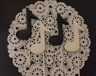 MUSIC NOTE Chocolate Lollipop (12 qty) Music/Choir/Band/Music Party/Musical Celebration/Jazz/Music Note Favor/Party Favor