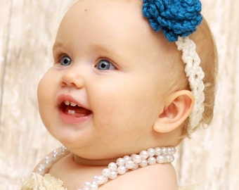 CROCHET Headband PATTERN - Garden Party Headband - All sizes included - EASY - pdf 308 - Sell what you Make