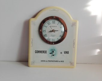 Wall clock, french vintage, clock, hanging decor, wood clock, wall hanging decor, home decor, wine wall decor, bar decor, home living
