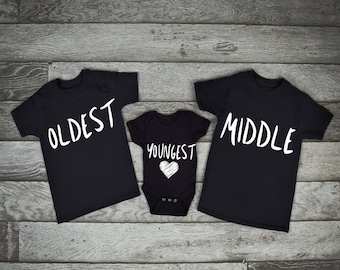 Striped Denim Sibling Set