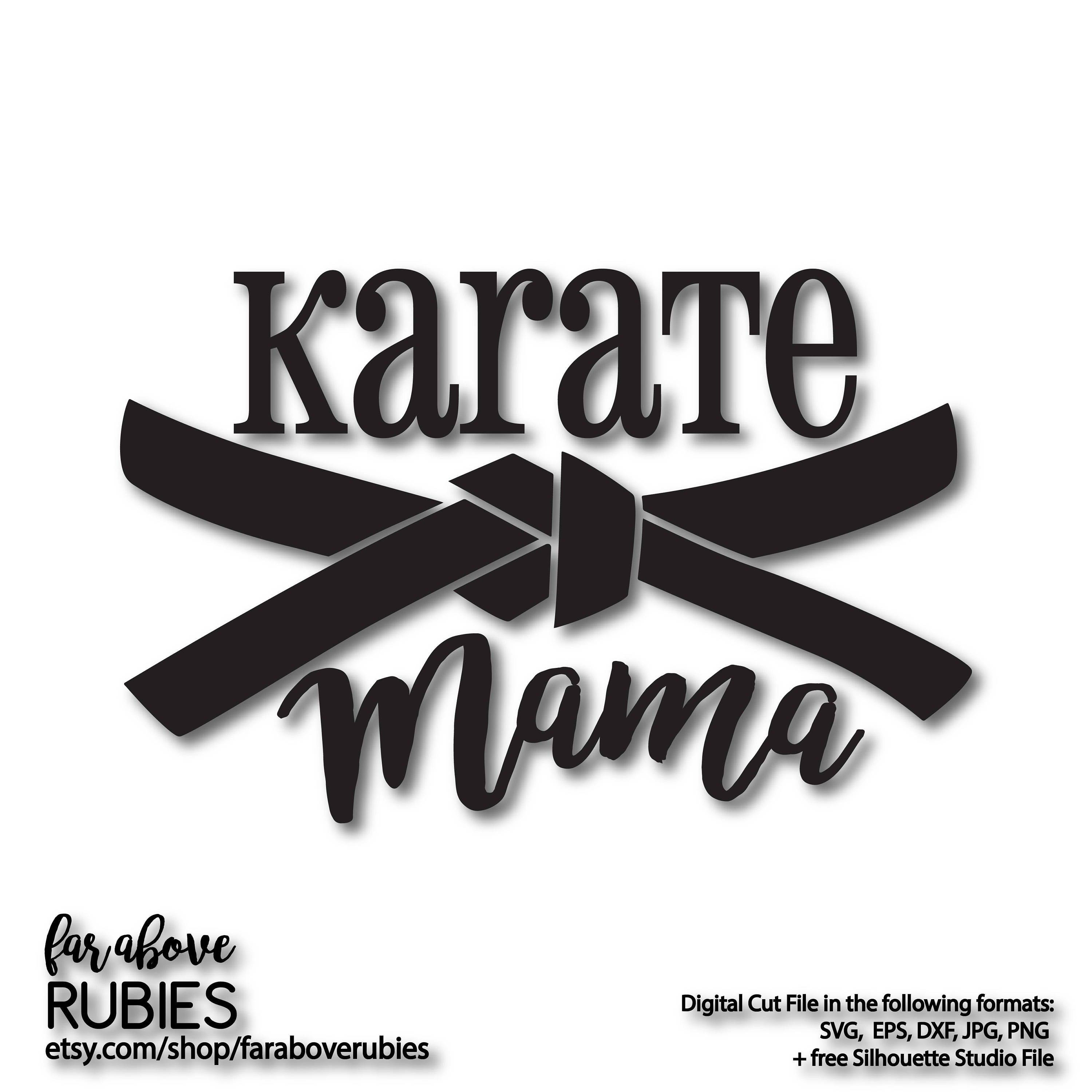 Download Karate Mama with Karate Belt SVG EPS dxf png jpg digital