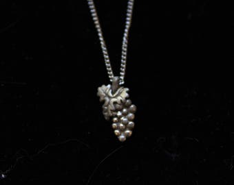 Sterling Silver Grape Cluster Necklace