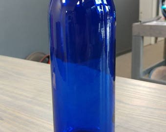 Glass Bud Bottle | Stash Jar | Herb | Custom Powder Coated Blue