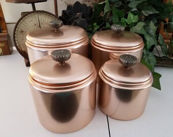 Pink Anodized Aluminum Canisters with Flower Composite Knobs