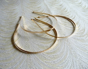 Three Gold 5mm Blank Metal Headbands for Fascinators Hats DIY Hair Accessories