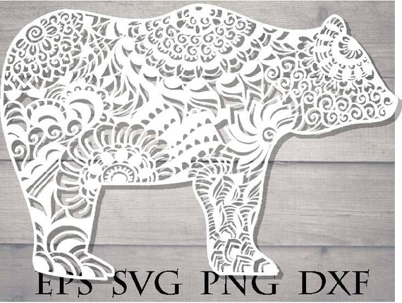 Download Zentangle bear svg / mandala bear svg / teddy bear svg file