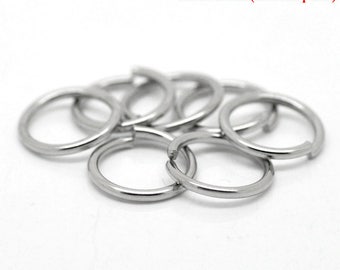 AX6 - Set of 20 13mm steel split rings very strong stainless