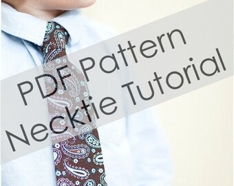 Pattern - Little Boy Tie Pattern - PDF Pattern - Sizes 6M - 9 years - Boy Pattern