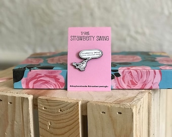 Strawberry Swing Indie Craft Fair Indie Bird Enamel Pin