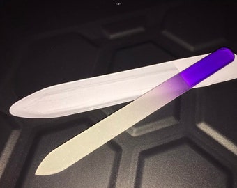 Purple Crystal glass nail file