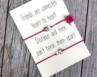 Friendship bracelet set, Going away gift, Best friend bracelet, Friendship bracelet, bff bracelet, Matching bracelets, best friend gift, A1