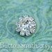 20 pieces RS-001 Rhinestone Buttons in Silver finish FLAT BACK
