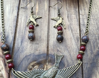 Free bird necklace set