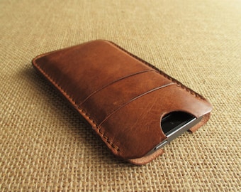 Leather iPhone SE, iPhone 5 case, handmade sleeve, cover