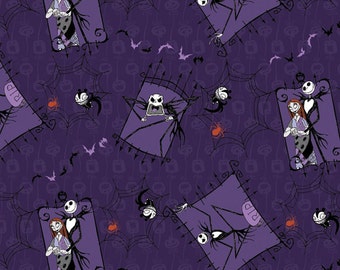 Disney Fabric Nightmare Before Christmas Fabric Couple Quilt Fabric From Springs Creative 100% Cotton