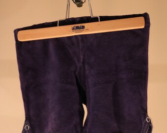 80s pants true vintage dark blue shorts children Nicki velvet soft sporty unisex push buttons