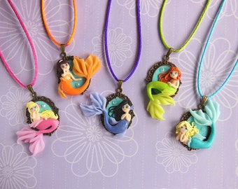 Little Mermaid Cameo Necklace - Mermaid Jewelry - Mermaid Necklace -Custom Mermaid Jewelry - Mermaid Gifts
