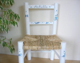 Chair decorated hand with name
