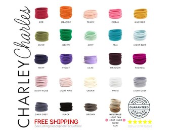 Nylon Baby Headbands, One Size Fits ALL, Skinny Nylon Headbands, Run-Resistant Headbands, DIY Baby Headbands, Stretchy Baby Headbands