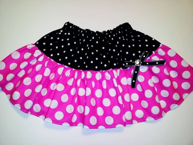Minnie Mouse Skirt-Pink and Black