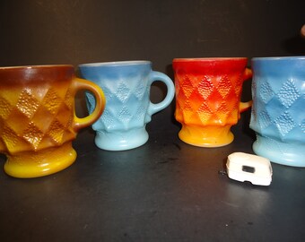 fire king Anchor Hocking coffee mugs kimberly pattern