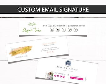 Email Signature Footer template - Custom Email signature for your business or personal email - Email Template - Email html