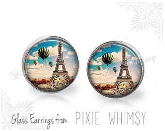 EIFFEL TOWER Earrings, Eiffel Tower Jewelry, Eiffel Tower Stud Earrings, Eiffel Tower Post Earrings, French Stud Earrings, Paris France