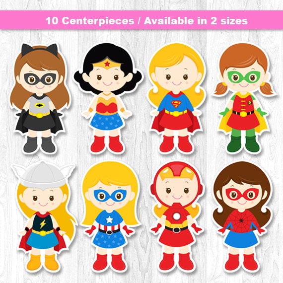 Superhero Girls Cake Topper Superhero Girl Centerpiece