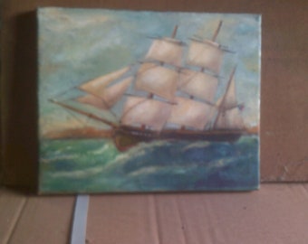Oil Painting Clipper Ship