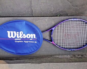 Wilson Graphite Aggressor 95 tennis racquet High Beam series 4 1/2 with cover 90s