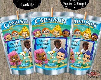 Bubble Guppies Capri Sun Label W/Photo/Bubble Guppies Birthday/Custom Capri Sun Label/Juice Label/Capri Sun/Party Favor/Digital/Printable