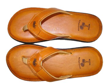 deLeon Leather Flip Flops-Men's